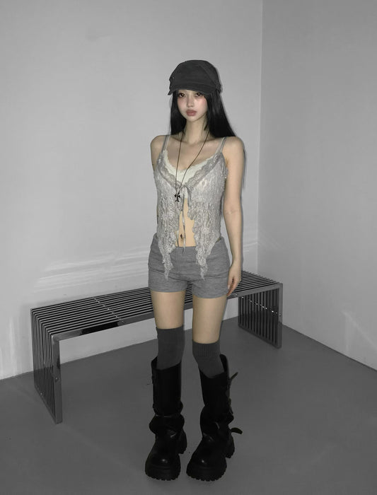Laced Frill Vest