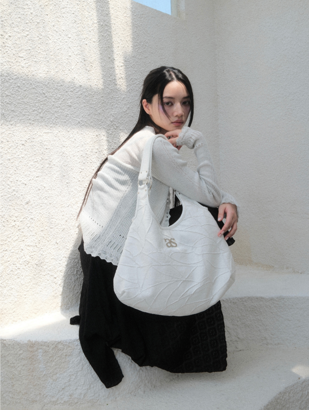 【as'' on】BECKY SHOULDER BAG | White
