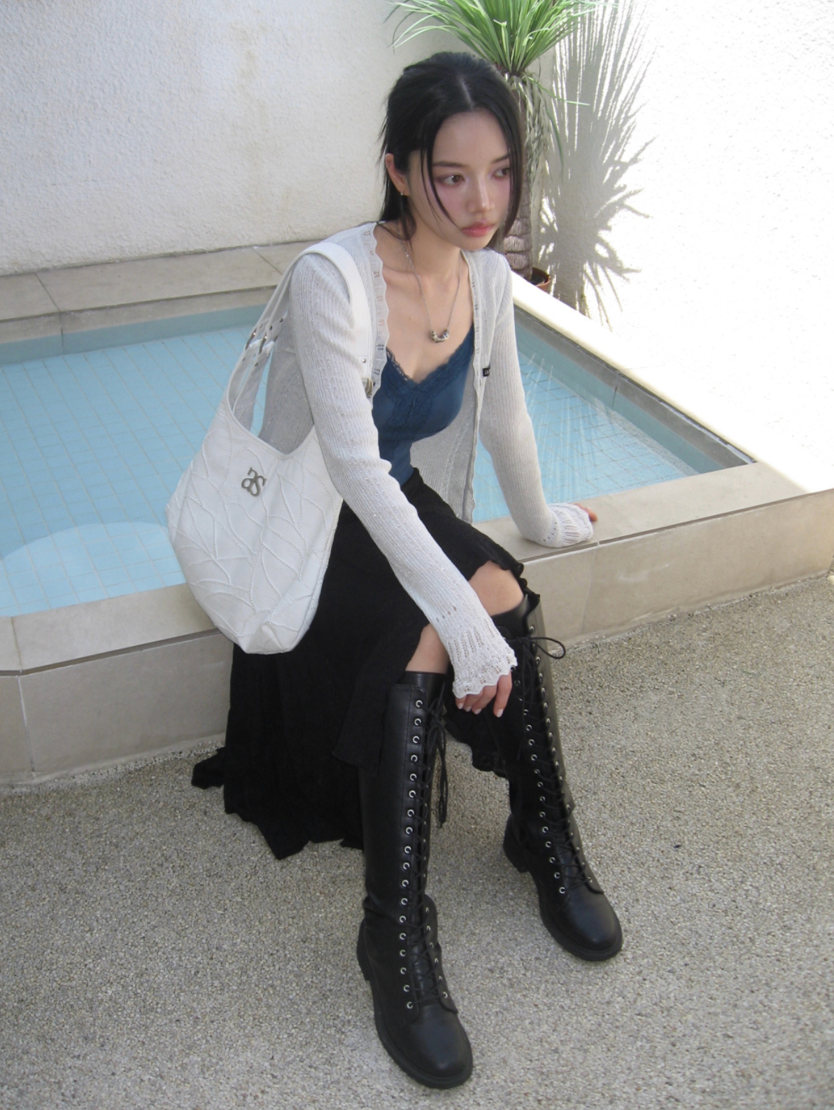【as'' on】BECKY SHOULDER BAG | White
