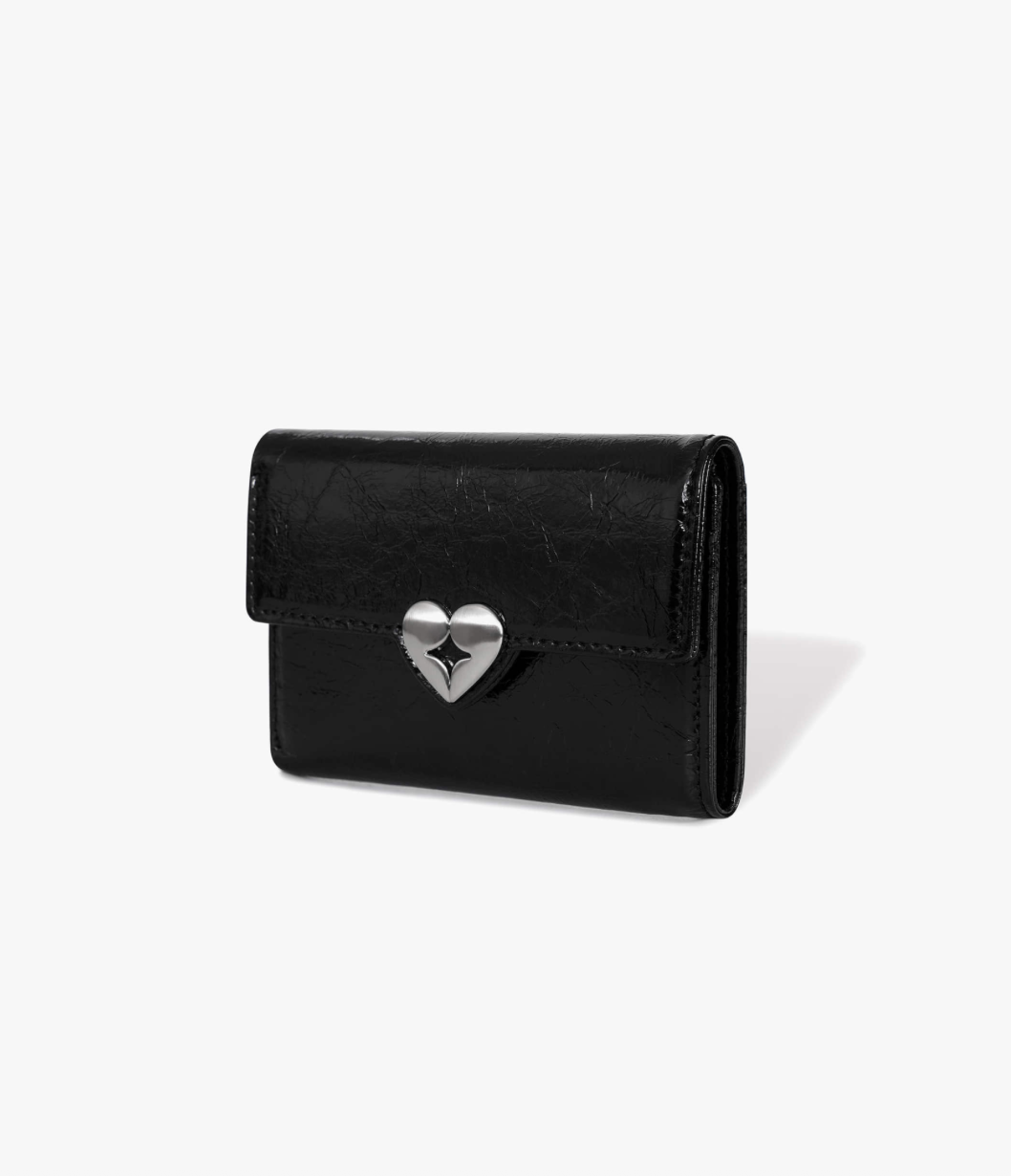 【fennec】HEARTY FLAP WALLET | Black