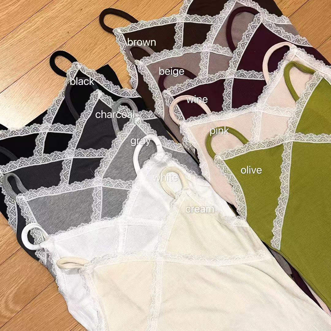 10-colour Criss-Cross Lace Camisole