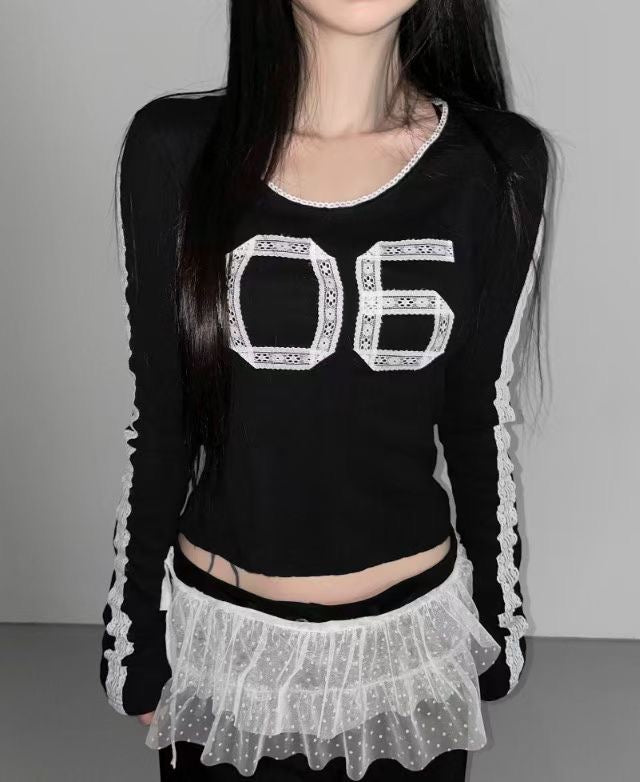 06 Lace Long-sleeved Top