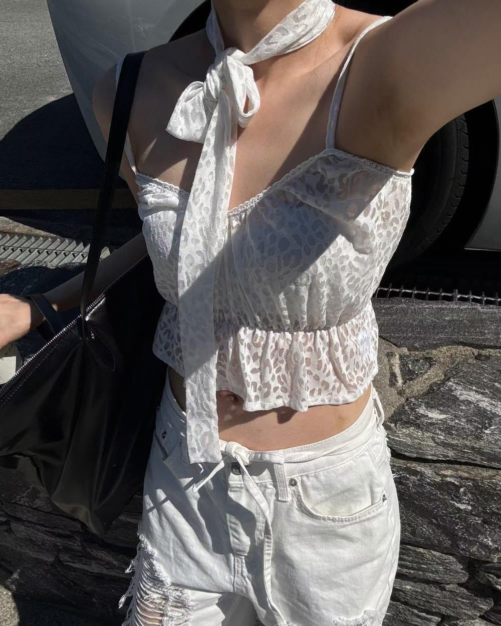 豹紋掛頸背心 Leopard Halter Neck Camisole