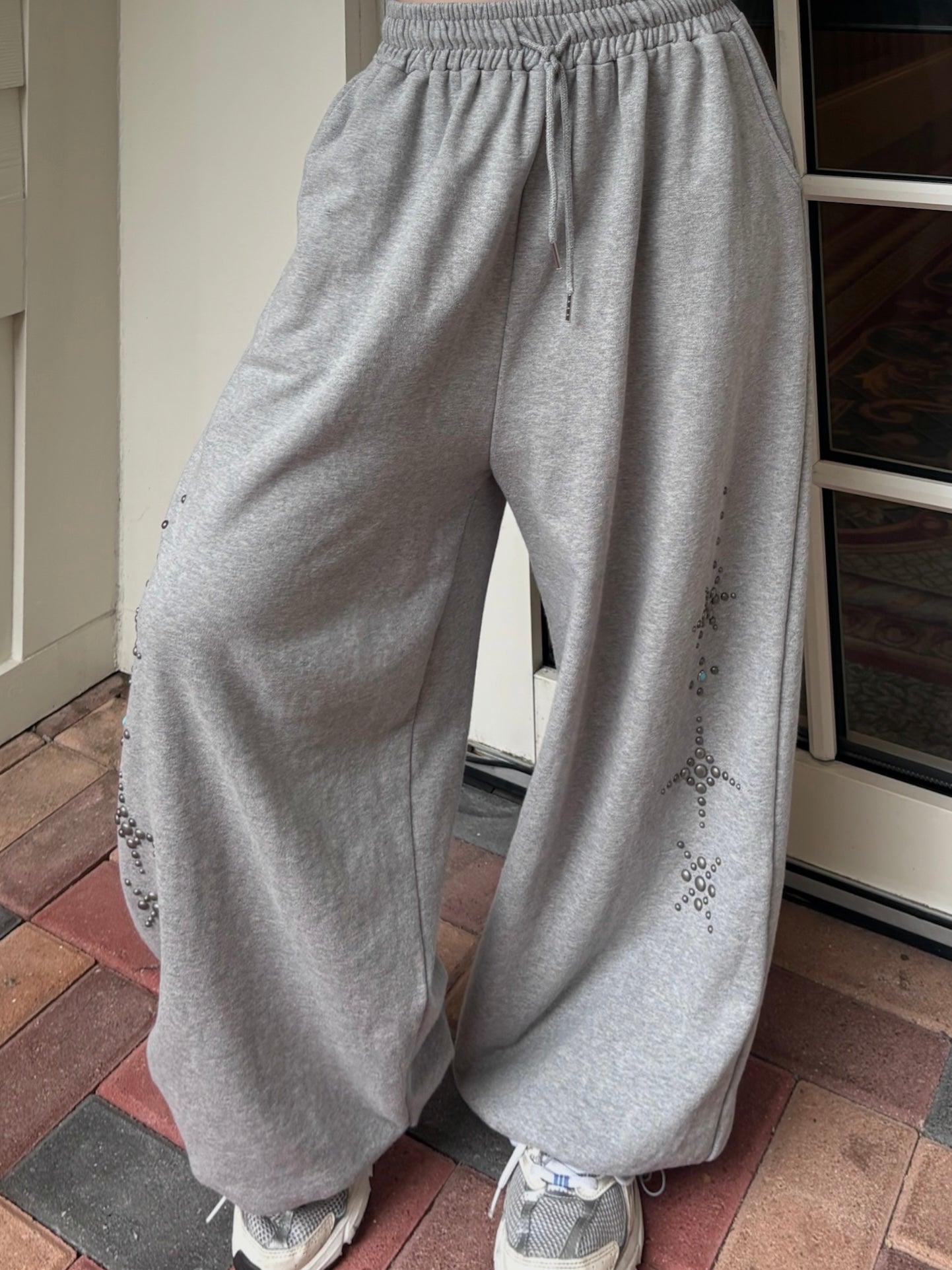 Y2K 珠珠重磅棉褲 Y2K Beaded Cotton Pants