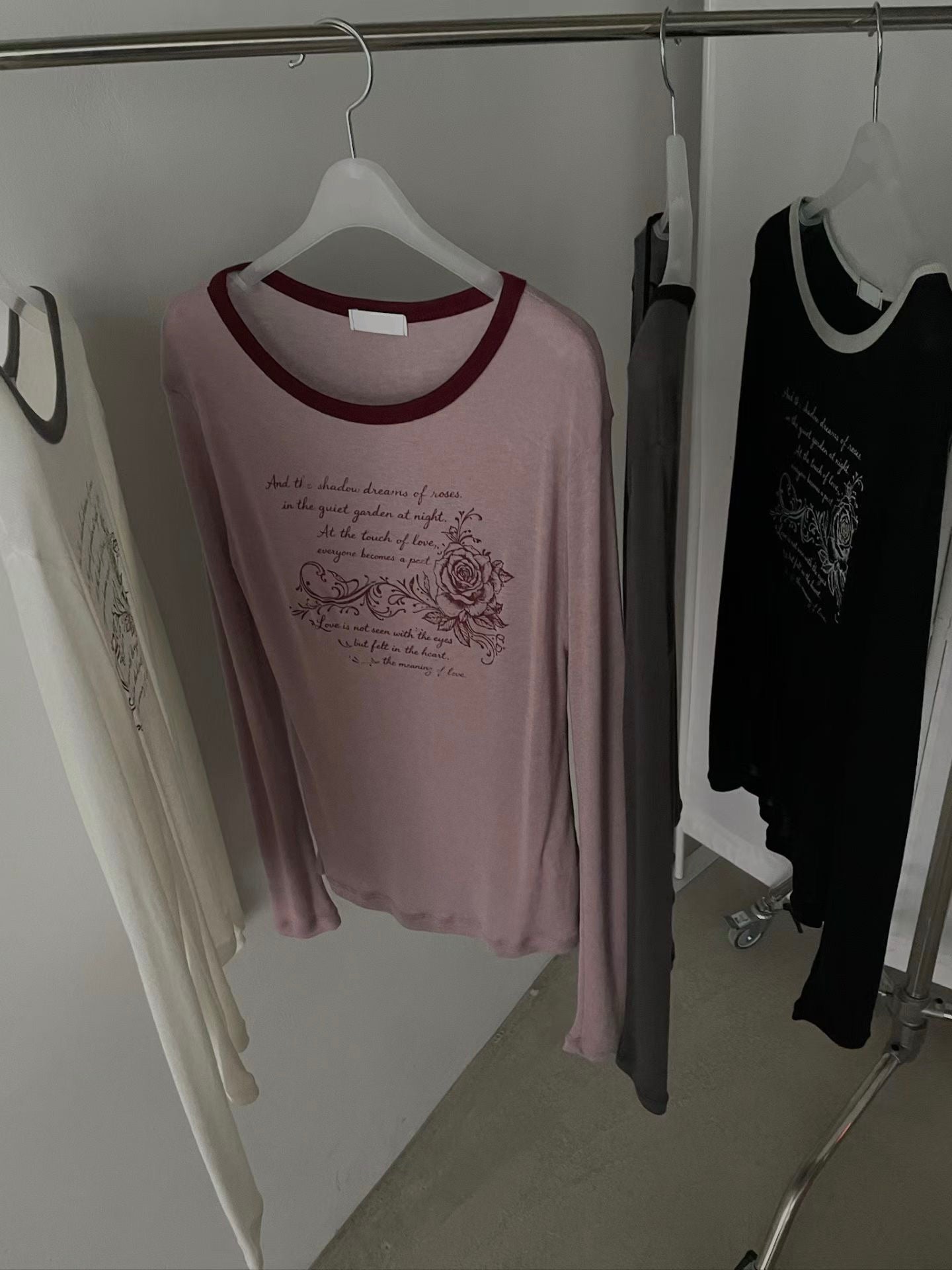 Vintage Calligraphy Long-sleeved Top