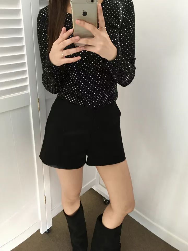 Polka Dot Long-sleeved Top