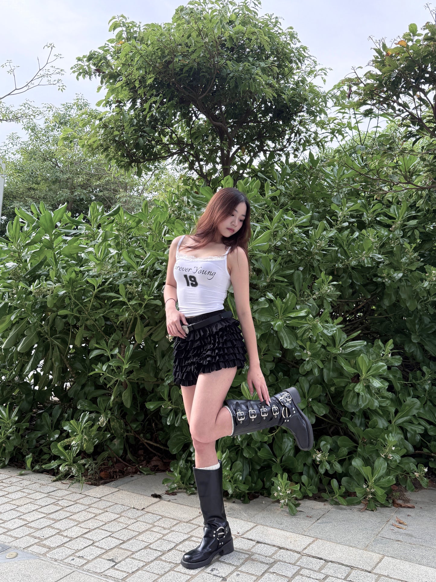 荷葉邊蛋糕裙褲 Ruffled Cake Skirt Shorts