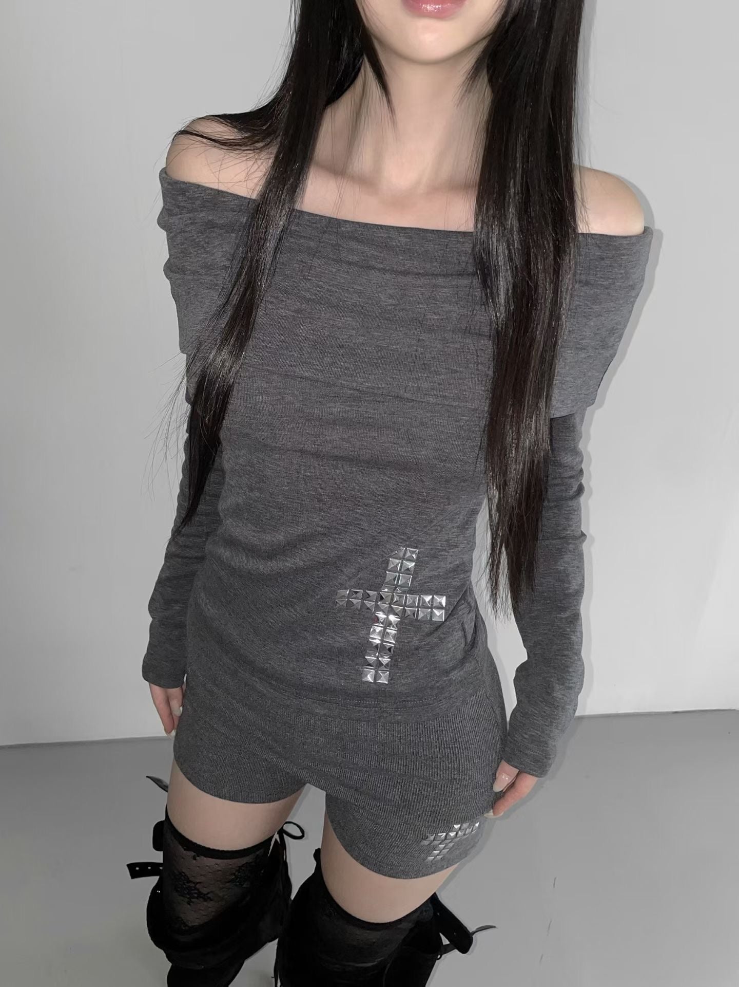 Cross Off-shoulder Top