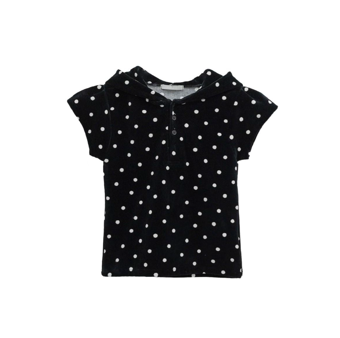 Polka Dot Short-sleeve Hoodie