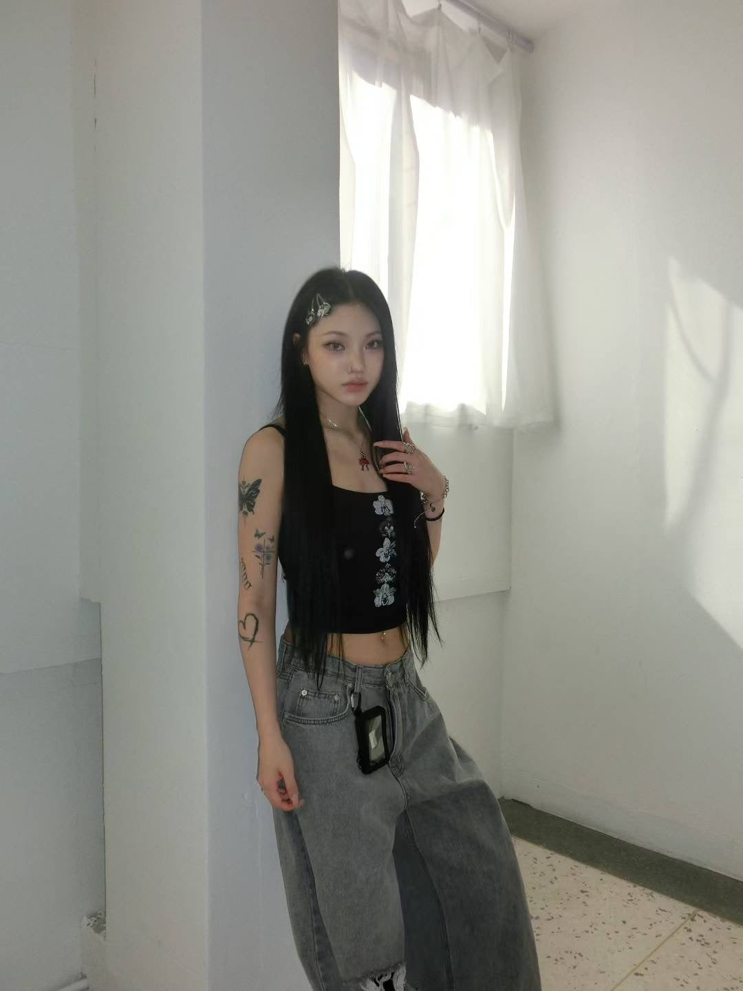 復古花花背心 (連pad) Flower Camisole