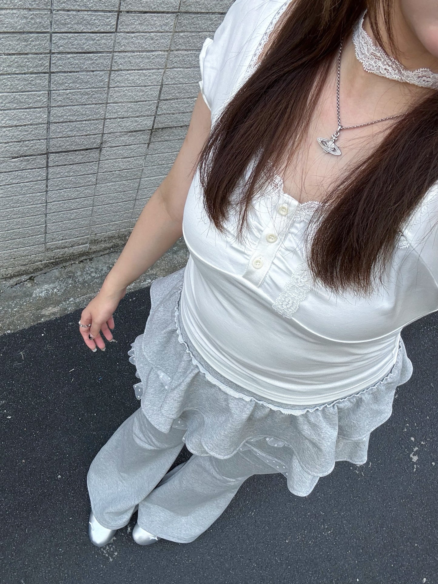 日常掛頸短袖上衣 Daily Halter Neck Top