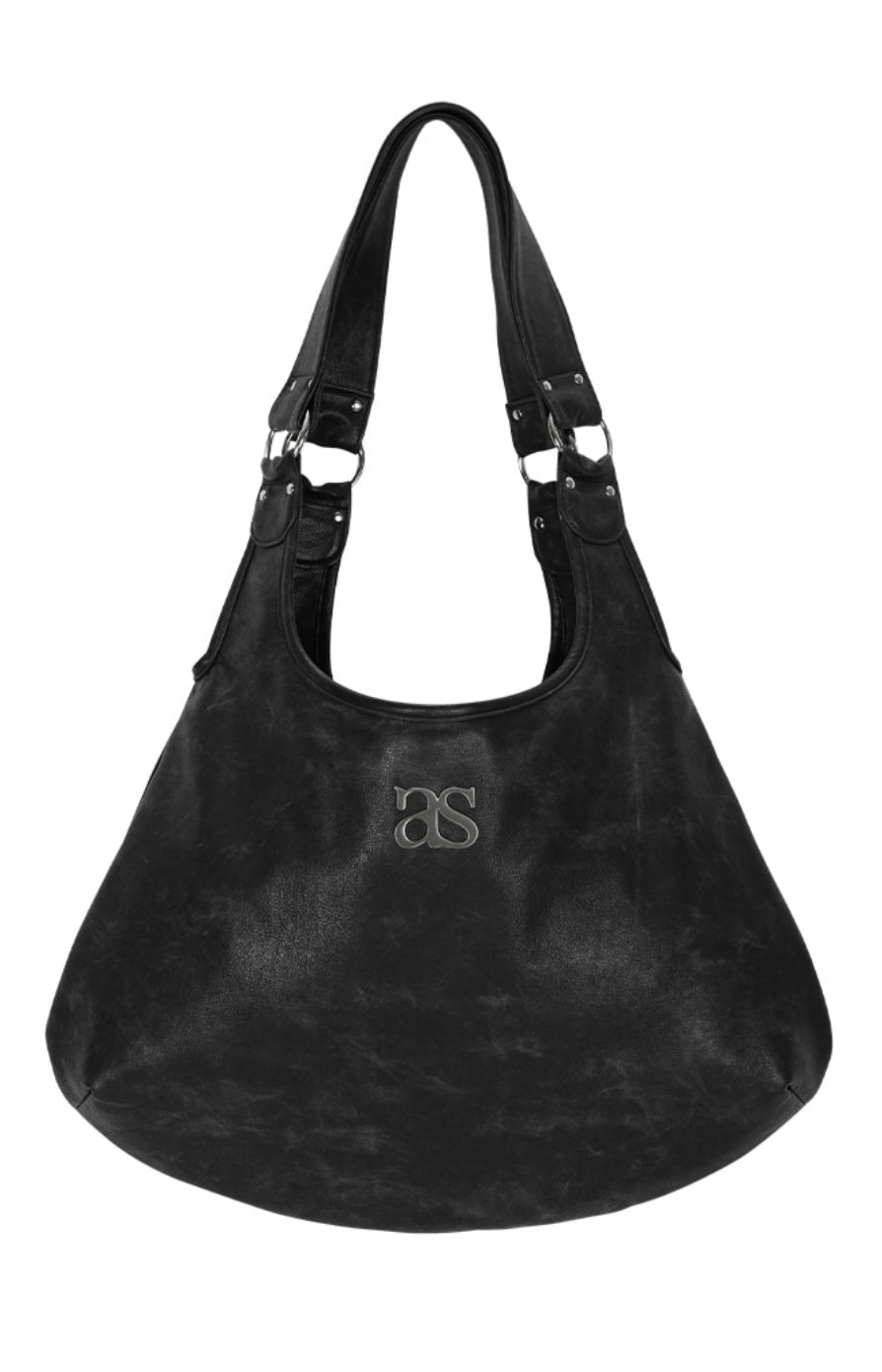 【as'' on】RICKY SHOULDER BAG | Crack Black