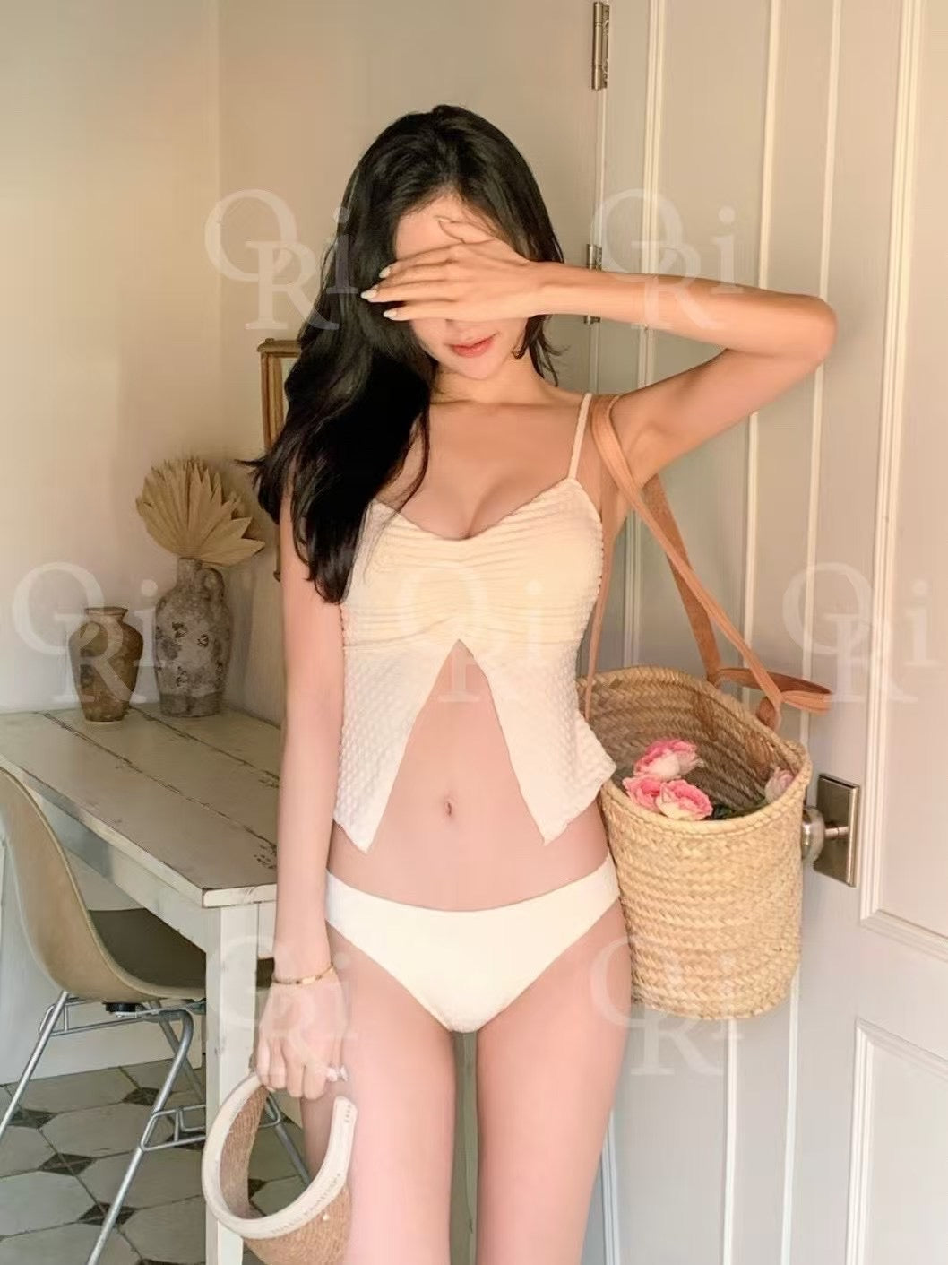 Ruched Cut-out Swimsuit