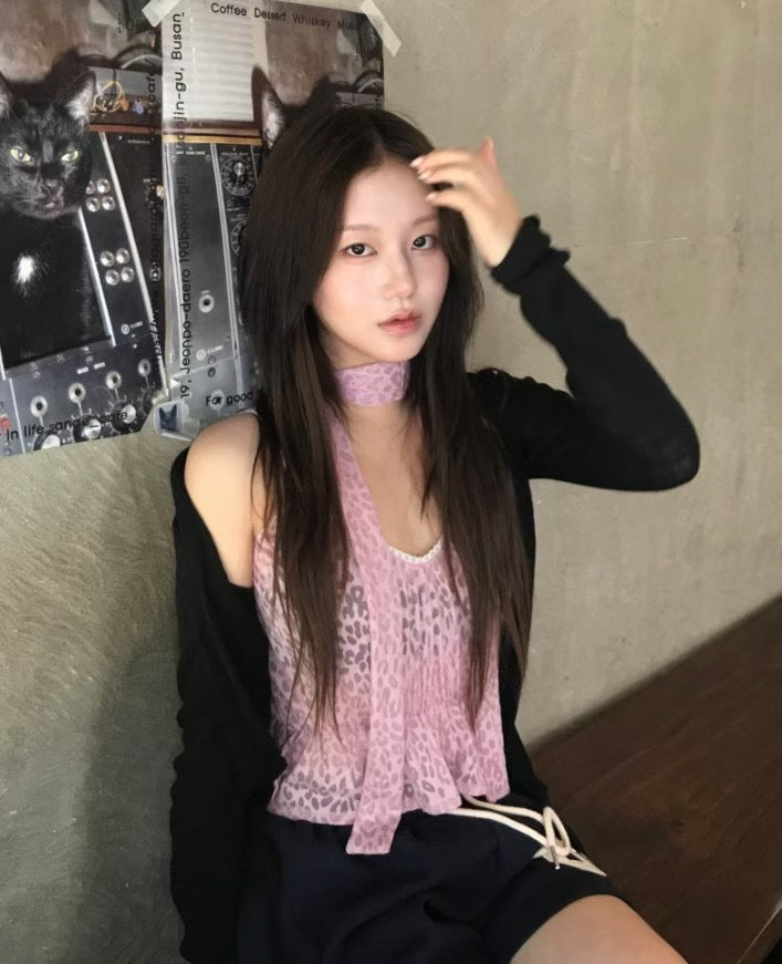 豹紋掛頸背心 Leopard Halter Neck Camisole
