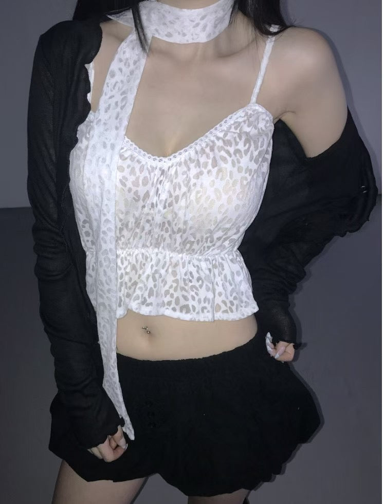 豹紋掛頸背心 Leopard Halter Neck Camisole