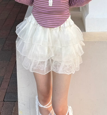 珠光感薄紗蛋糕裙 Pearlescent Tulle Cake Skirt