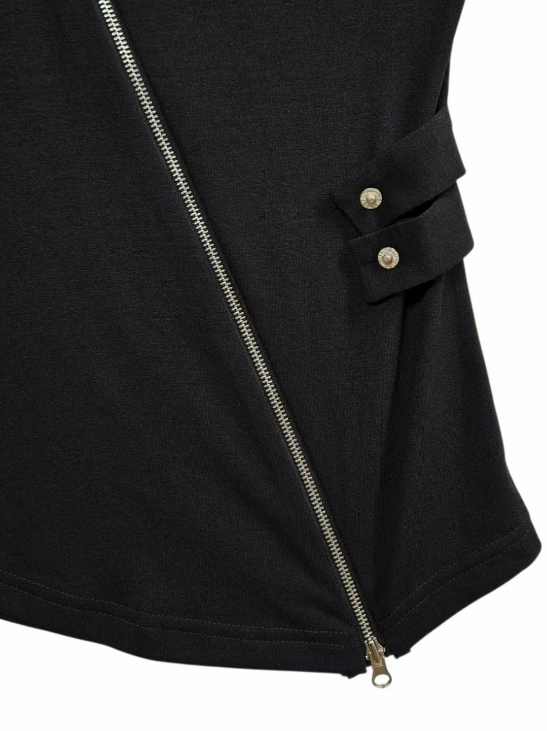 斜拉鍊頸圈背心 Cross-zip Choker Camisole