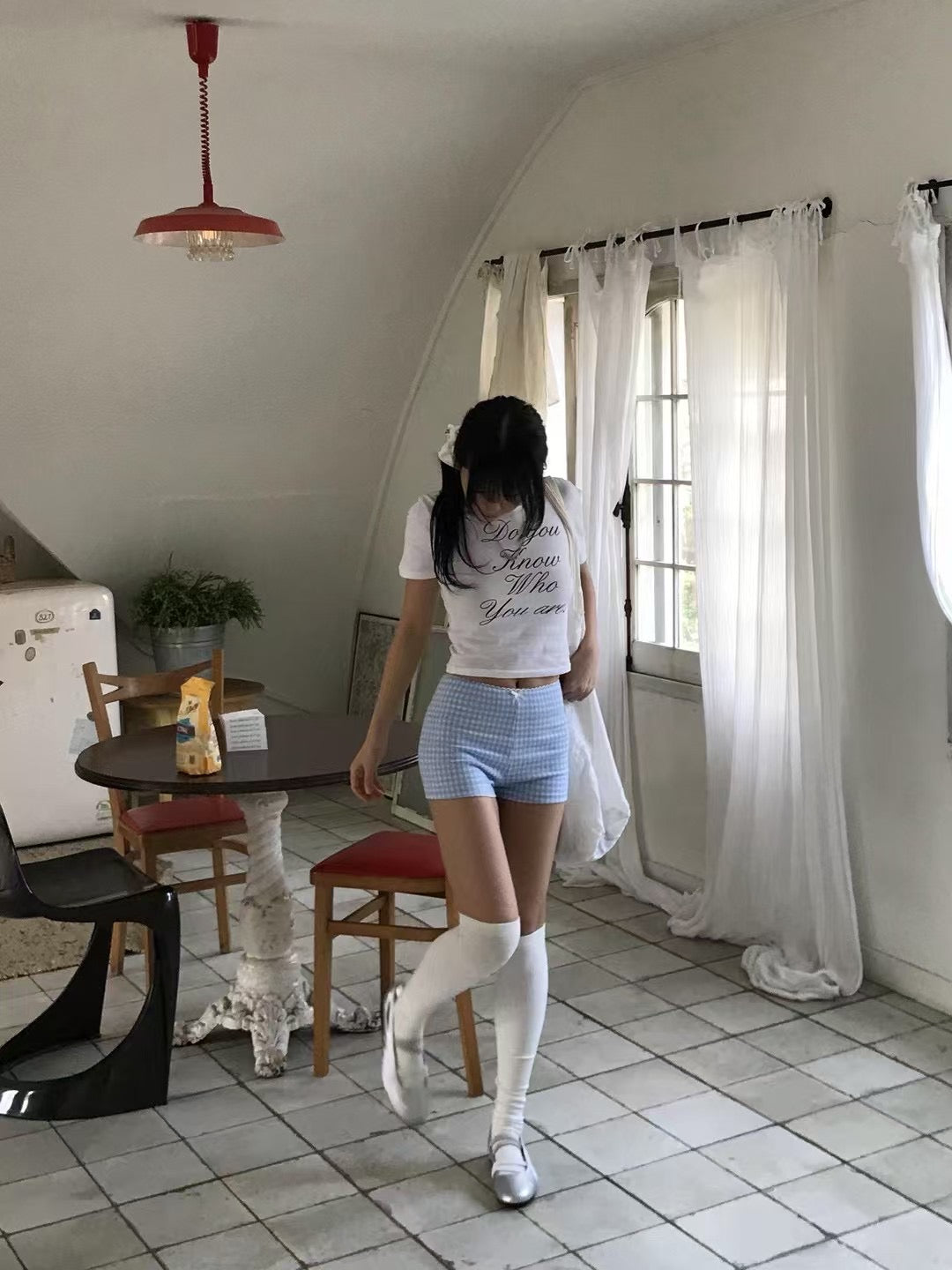 Checkered Ribbon Shorts