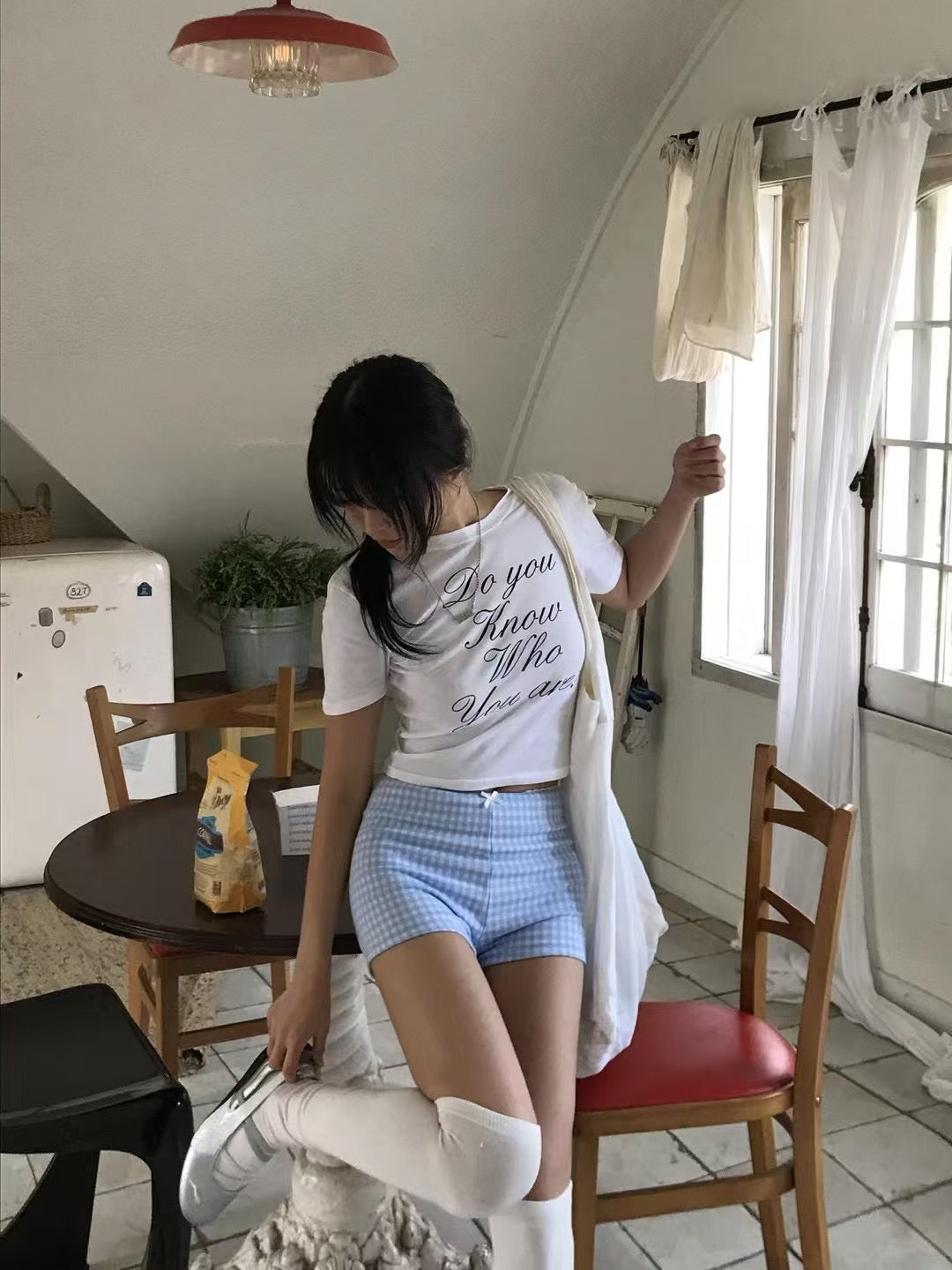 Checkered Ribbon Shorts