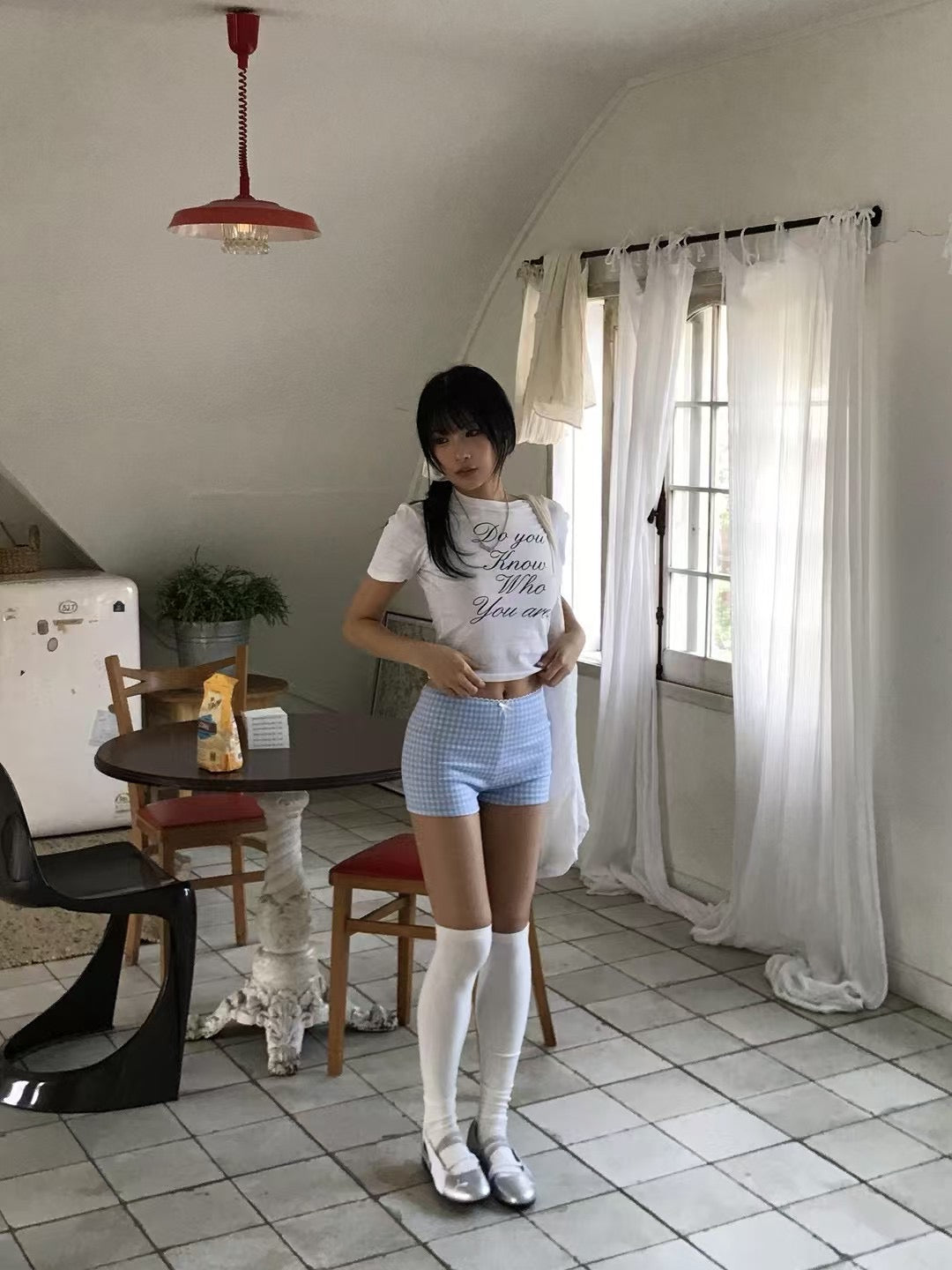 Checkered Ribbon Shorts