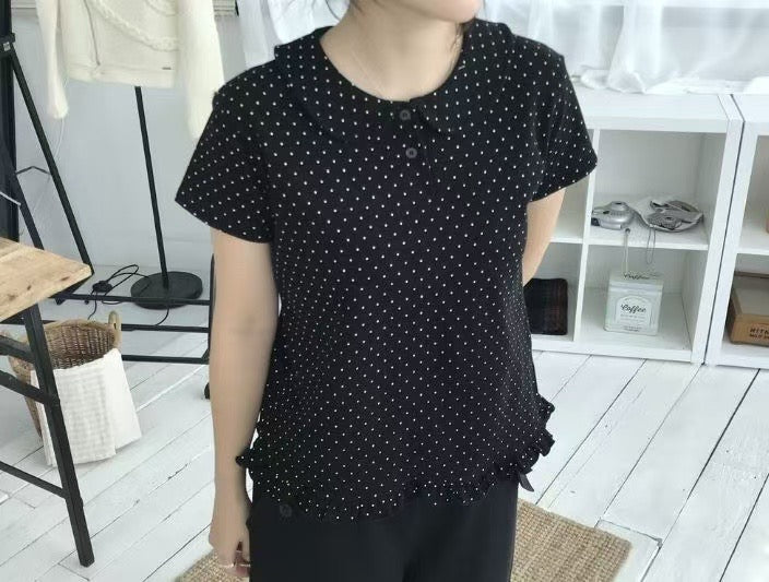 娃娃領波點短袖 Polka Dot Doll Short-sleeves