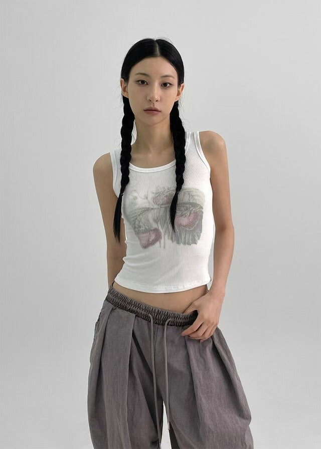 Fruit-printed Tank Top