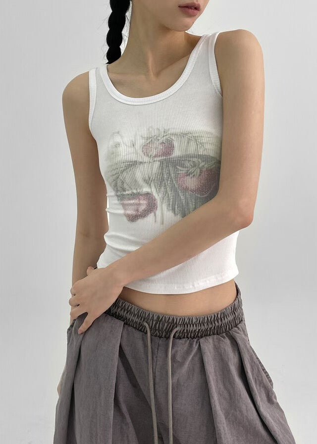 Fruit-printed Tank Top