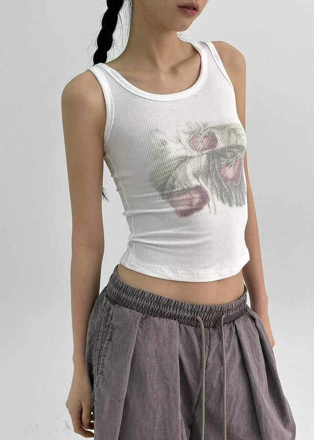 Fruit-printed Tank Top