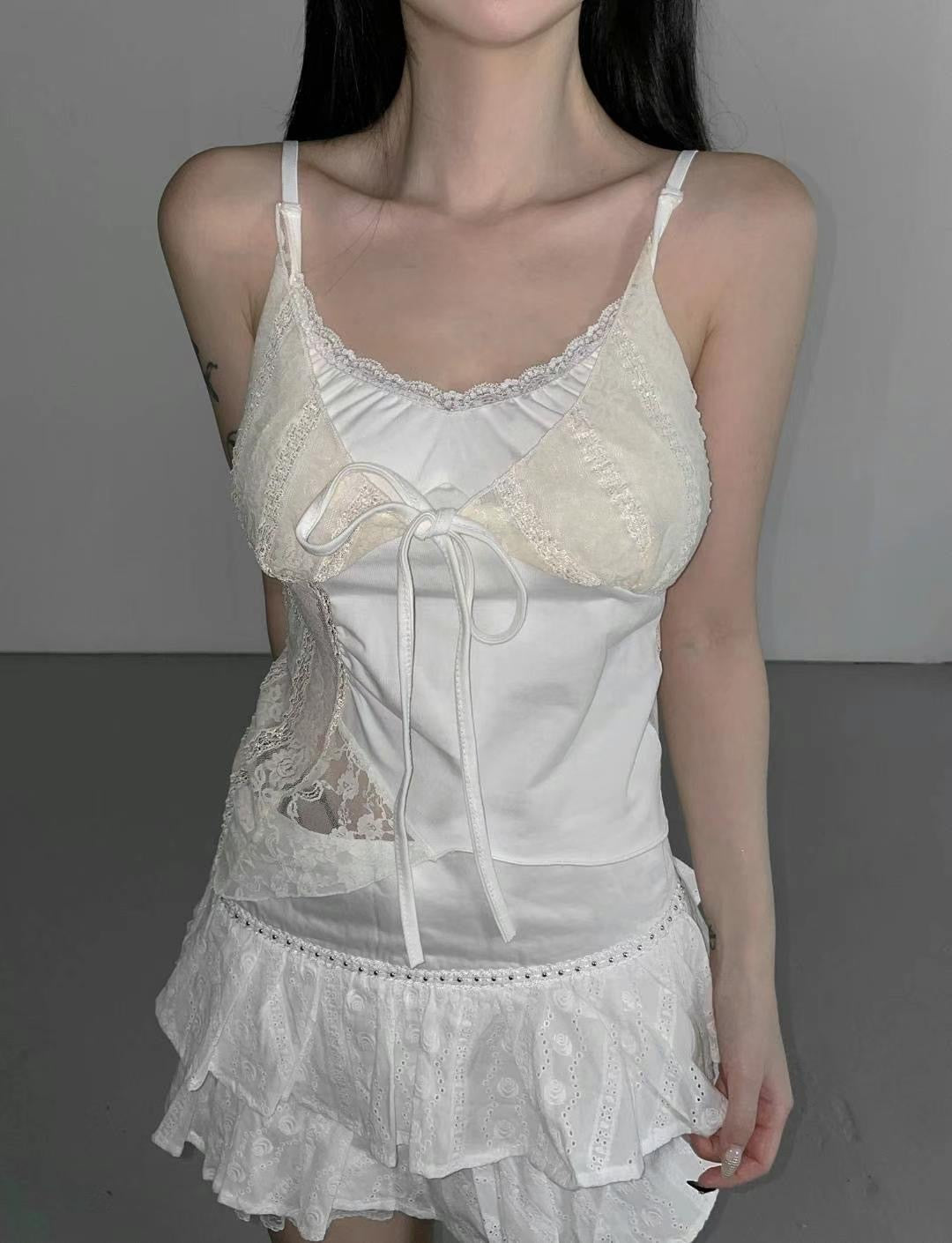 蕾絲蝴蝶結吊帶背心 Lace Ribbon Camisole