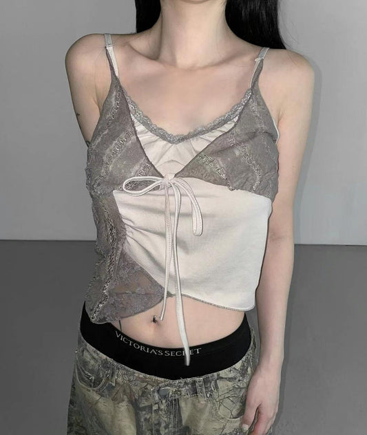 蕾絲蝴蝶結吊帶背心 Lace Ribbon Camisole