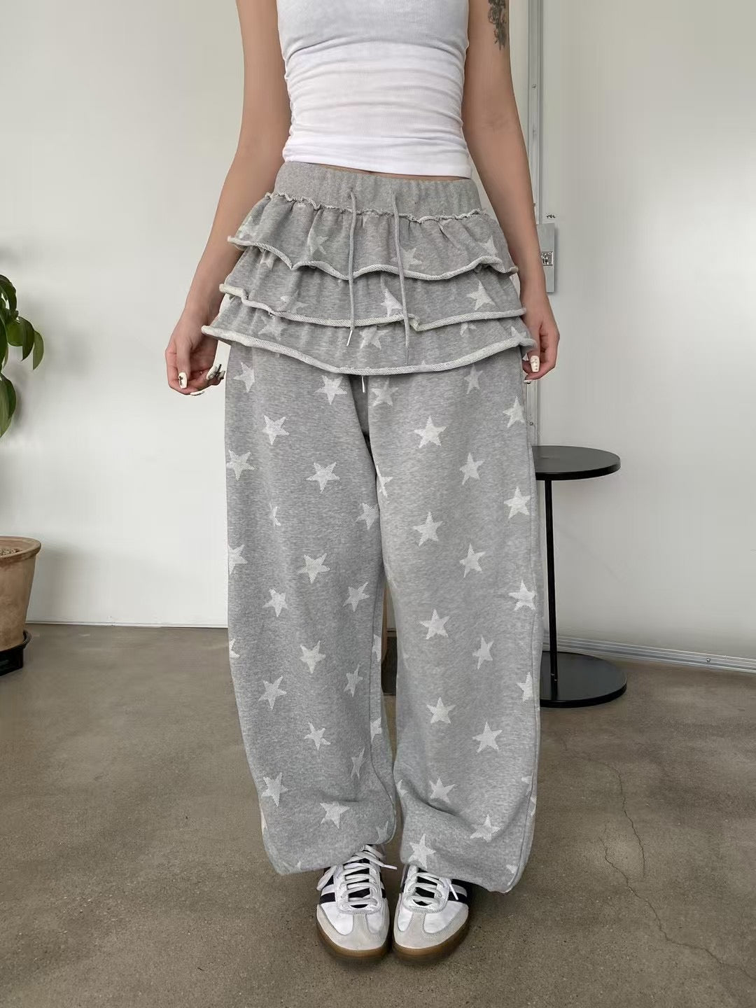 星星荷葉邊裙褲 Star Ruffled Layer Skirt Pants
