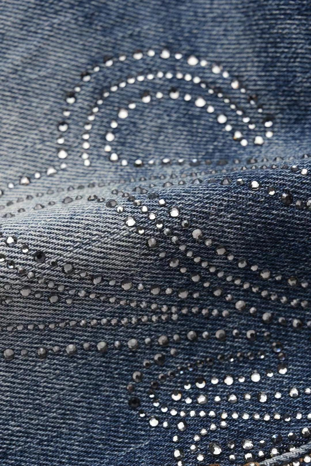 閃石珠珠洗水牛仔裙 Embellished Wash Demin Mini Skirt