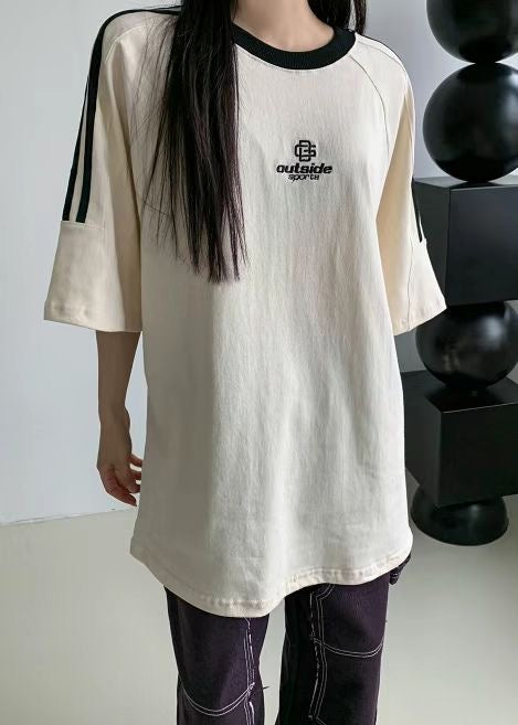 韓系三間拼色短袖 Three-stripes T-shirt