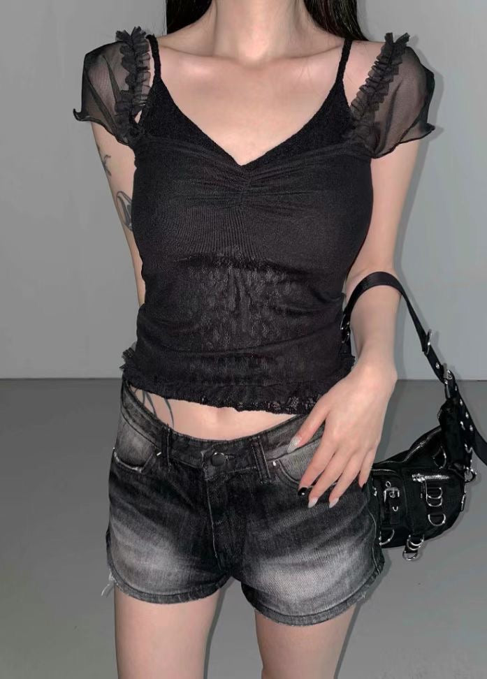 蕾絲V領背心 Lace V-neck Vest