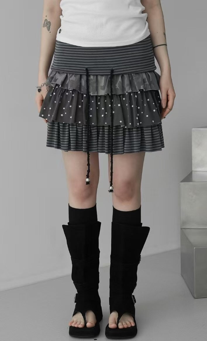 拼布蛋糕裙 Patchwork Layered Cake Dress