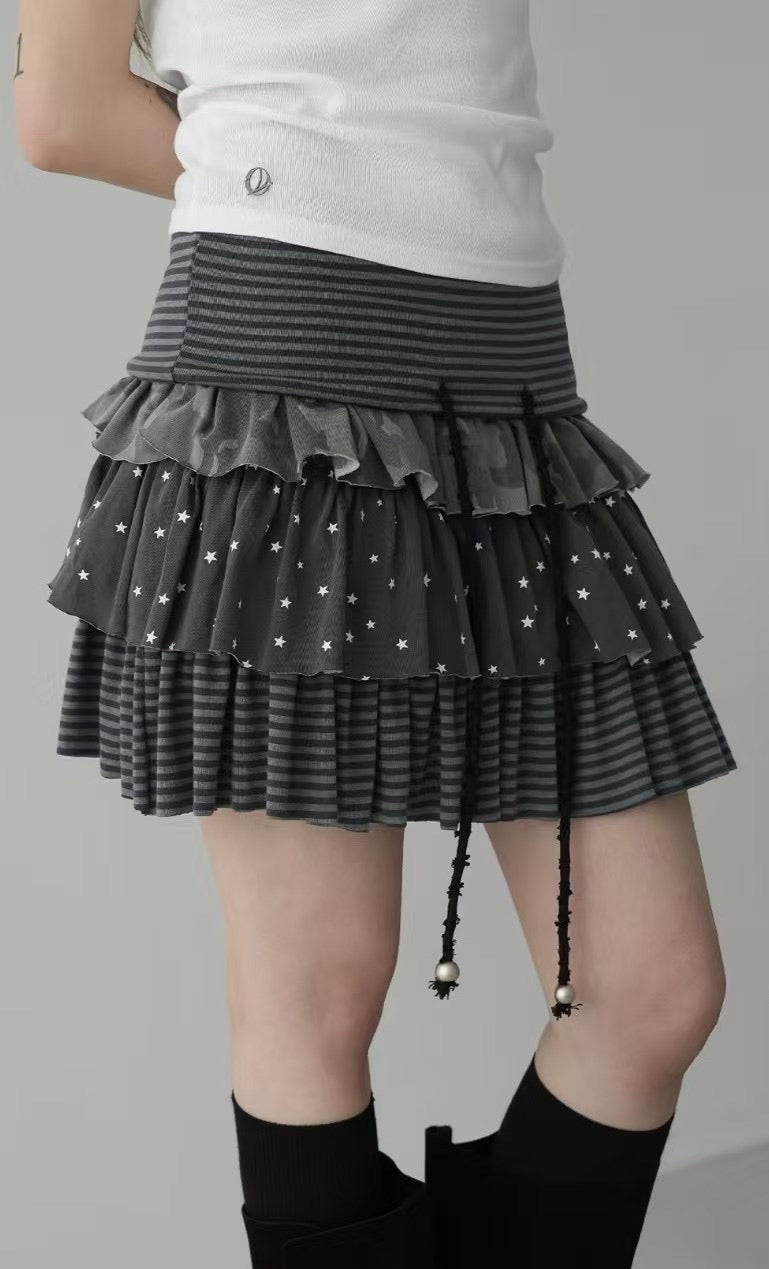拼布蛋糕裙 Patchwork Layered Cake Dress