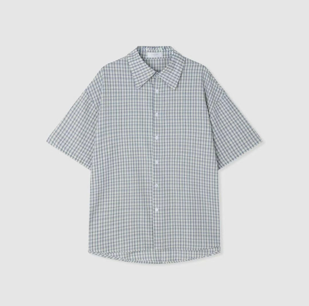 日常格仔短袖襯衫 Daily Checkered Short Sleeved Shirt