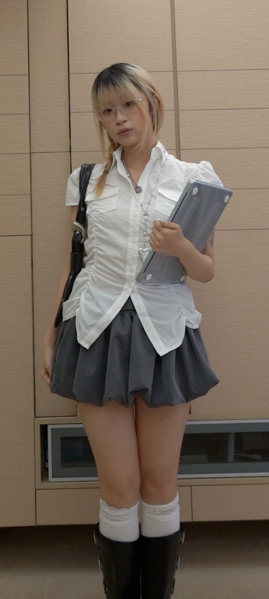 Ruched Button-Up Shirt