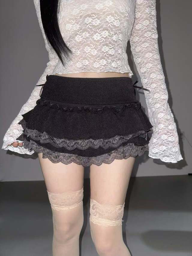 Ribbon Lace Cake Skirt