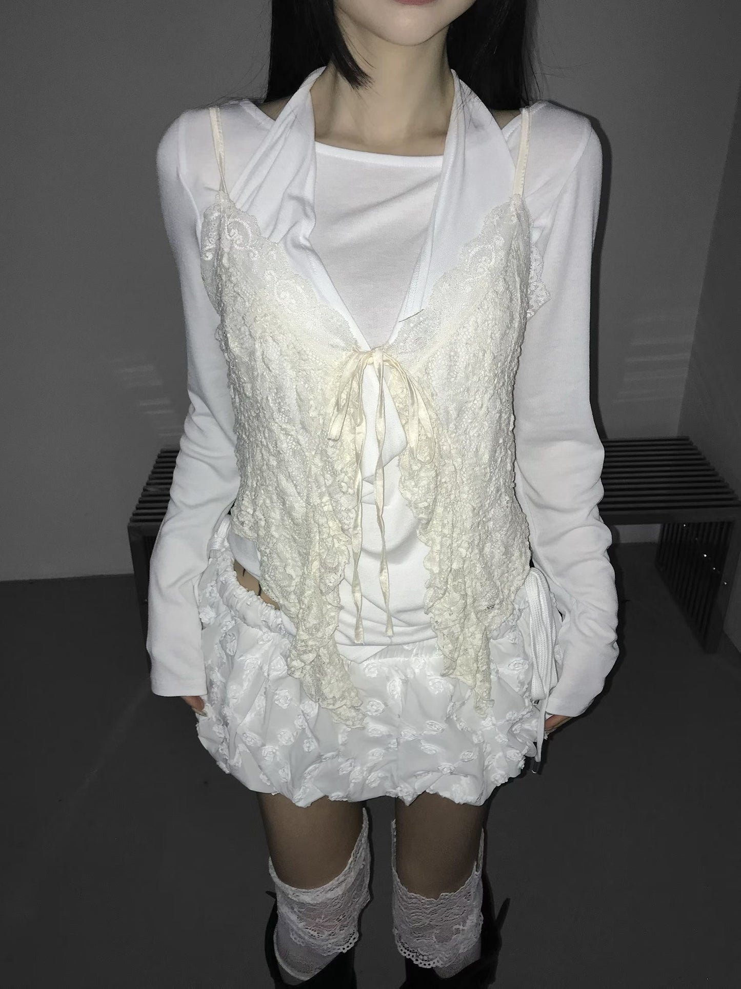 Laced Frill Vest
