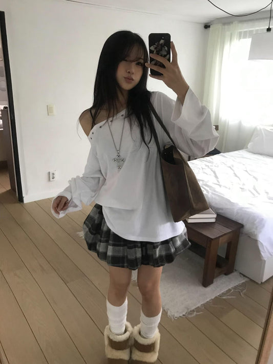 Oversized Off-shoulder Top