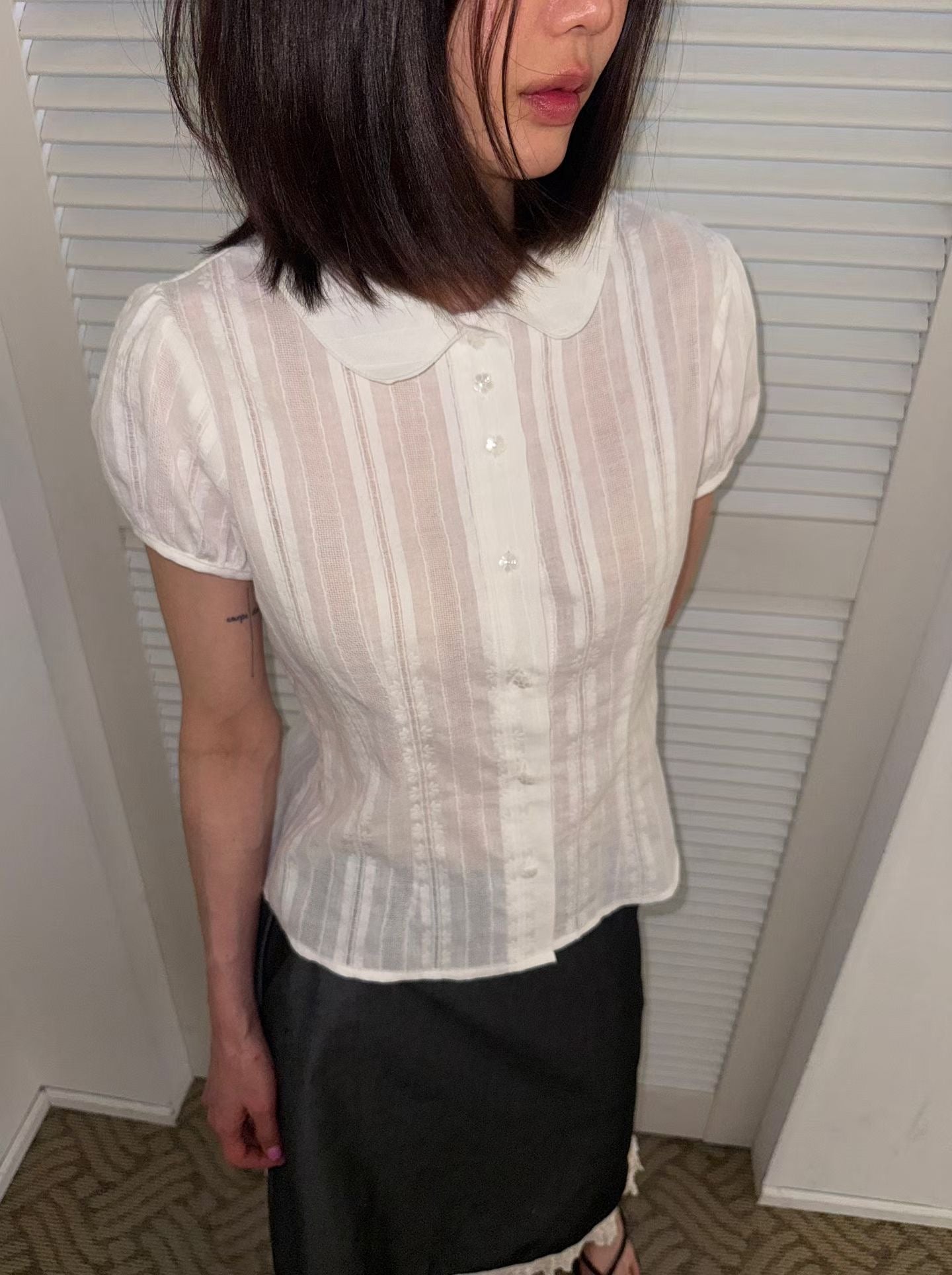 Dobby Stripe Blouse