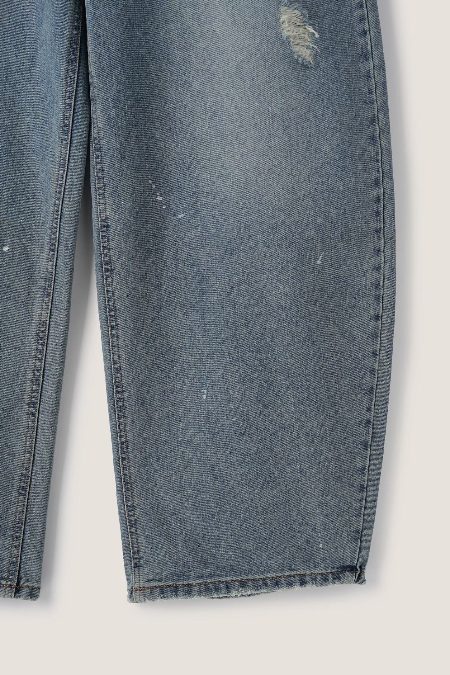 Distressed Wide-leg Jeans