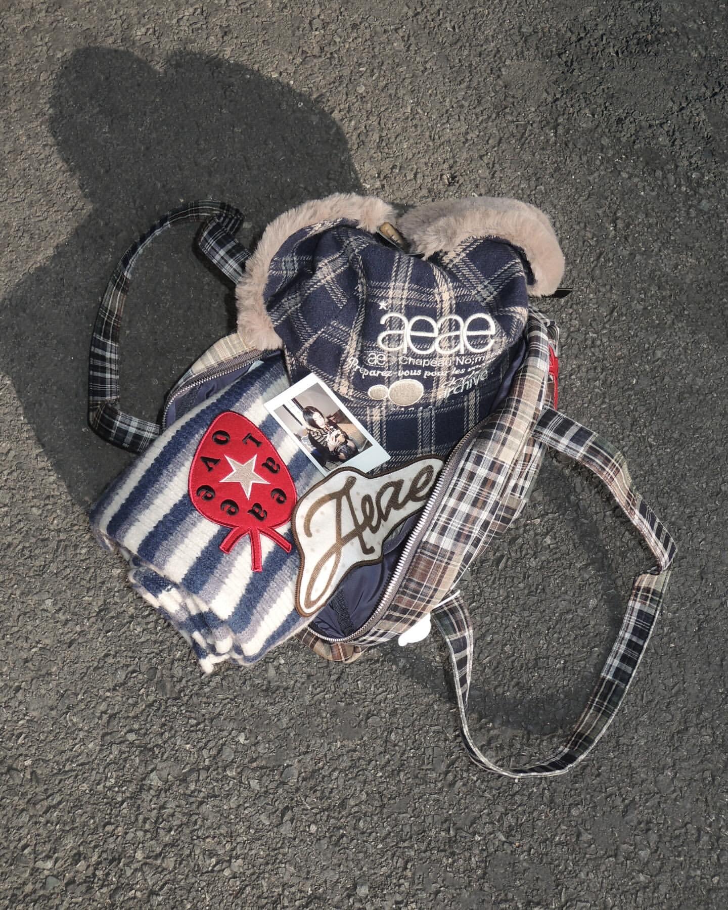 【aeae】 STRIPE TASSEL MUFFLER