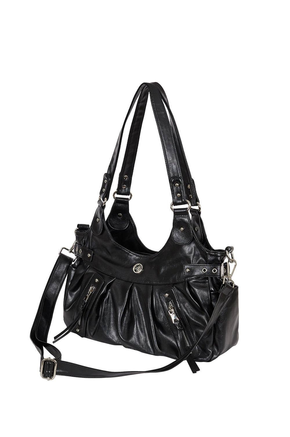 【ILLIGO】Amber Buckle Shoulder Bag | Black