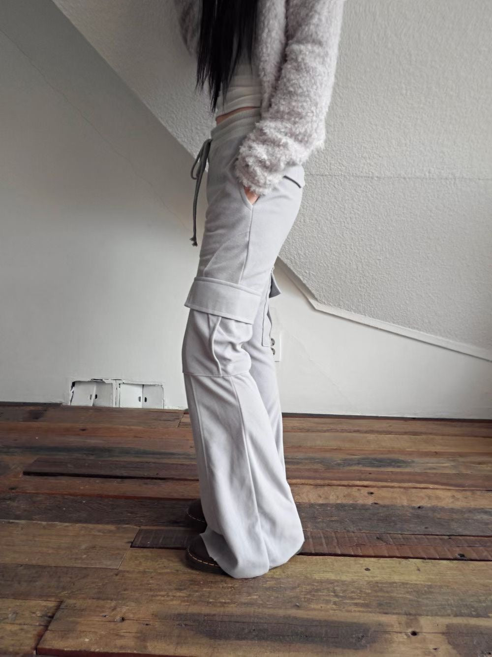 Colour-block Flare Pants