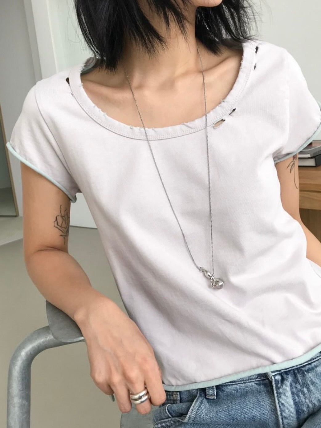 Two-Tone Distressed Top