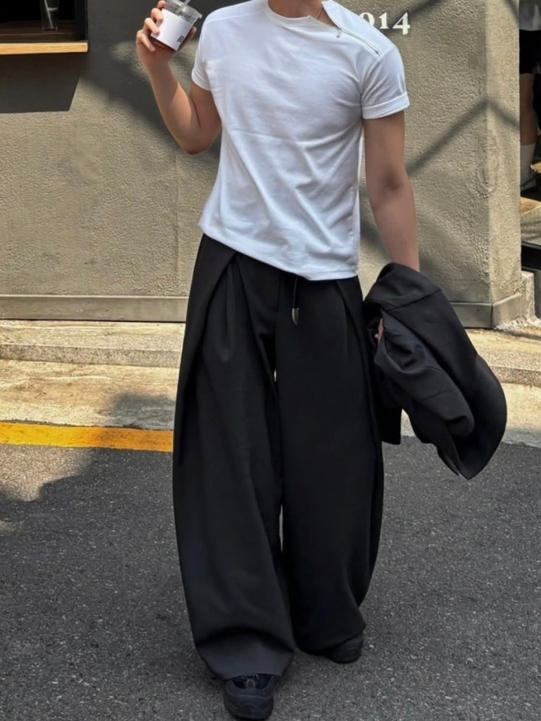 Unisex Drapey Wide-leg Trousers