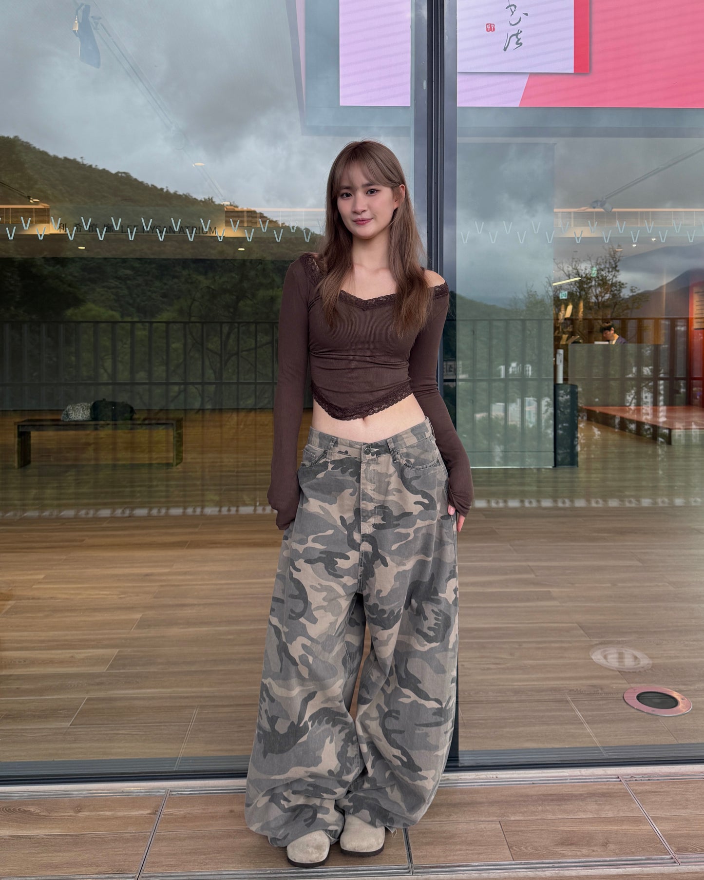 迷彩彎刀褲 Camoflage Barrel-leg Pants