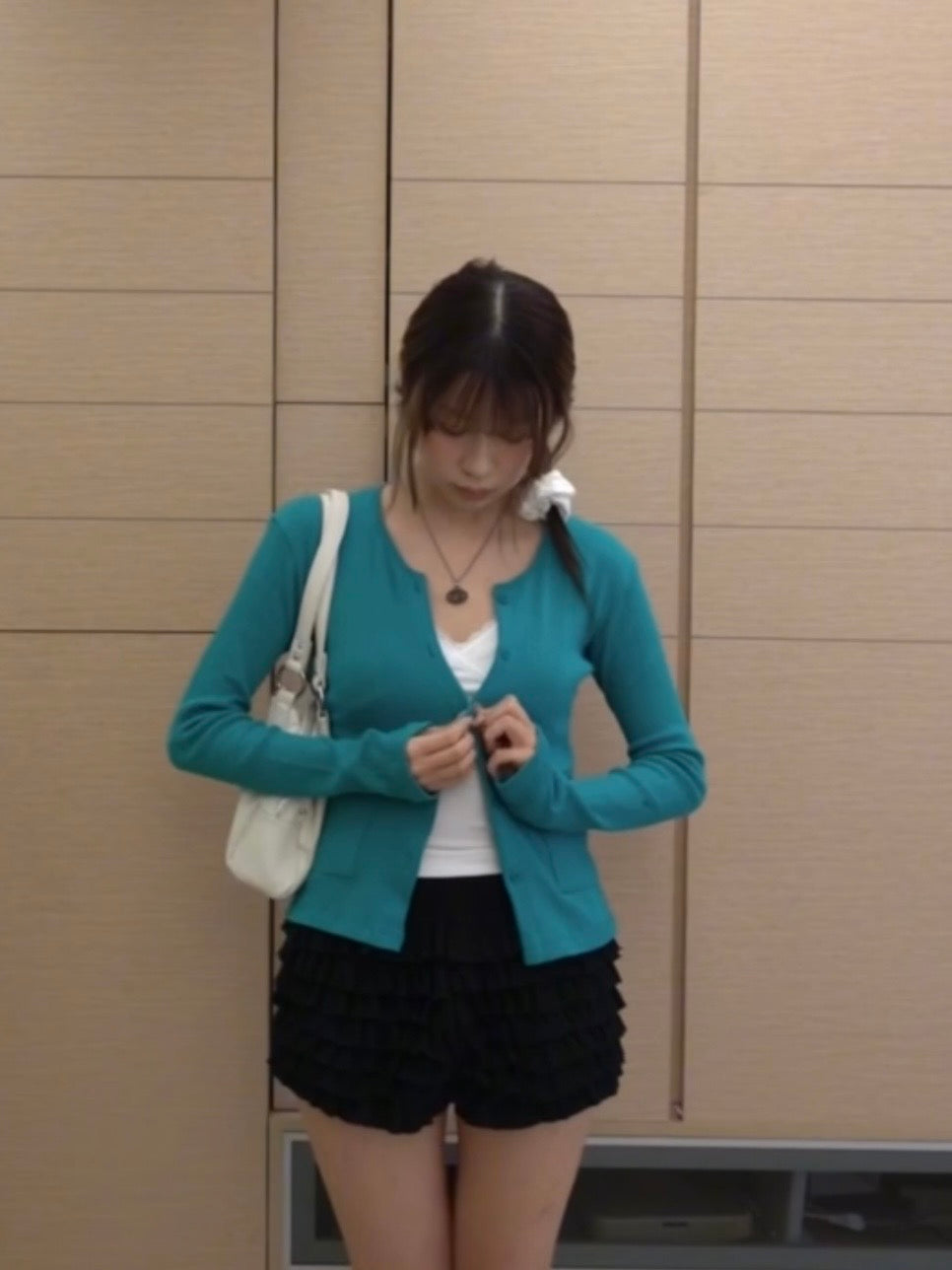 Drop-Needle Cardigan